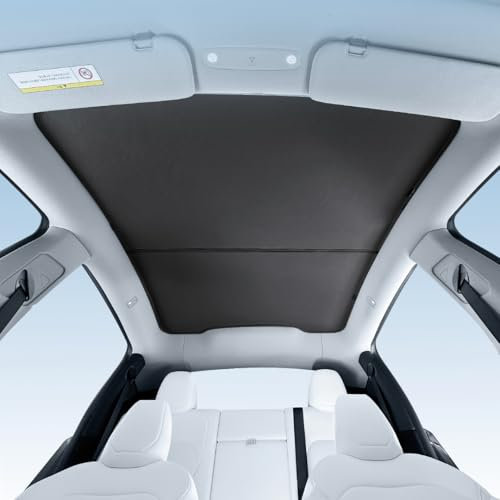 Arcoche Parasol para Tesla Model Y 2025 Juniper, Aislamiento térmico y protección UV, Accesorios de Parasol de Techo de Vidrio