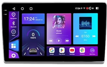 9 Android 15 Pantalla Táctil Radio 2 DIN Coche Pantalla para Peugeot 407 Year 2004-2011 con Enlace Espejo/GPS/FM/BT/Ventilador de refrigeración/Reproductor Multimedia(6+128G)