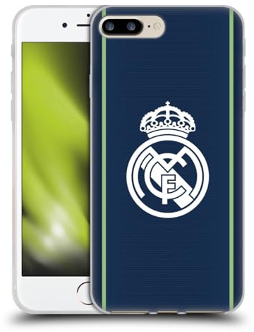 Head Case Designs Officially Licensed Real Madrid CF Dark Blue Badge Gel Case [Military Grade Protection] Compatible with Apple iPhone 7 Plus/iPhone 8 Plus and Compatible with MagSafe