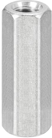 QUARKZMAN Langen Sechskantmuttern M12 X 1.75 Gewindesteigung 55mm Metrische | 1 Stück, Distanzmuffen Verlängerungsmutter, Sechskantstangen-Langmutter, 304 Edelstahl