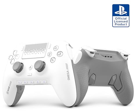 SCUF OMEGA PS5 - Controller di prestazioni senza fili, con licenza ufficiale, 11 input personalizzati, attivazione istantanea, bassa latenza, thumbstick TMR durevoli - Compatibile con PC Windows