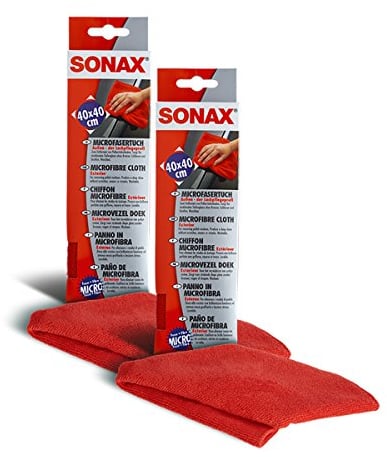 SONAX Microfasertuch Mikrofasertuch Putztuch Mikrofaser Lacktuch 1 Stück 2X