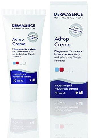 DERMASENCE Adtop Pflegecreme, 50 ml - Hydratisierende und schützende Körperpflege - bei sehr trockener und rissiger Haut - mindert Rauigkeit und Spannungsgefühle - bildet atmungsaktiven Schutzfilm