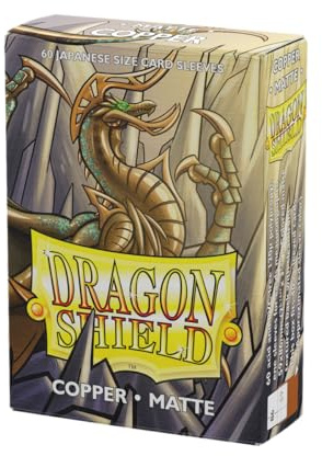 Dragon Shield | Japanese Size Card Matte Sleeves | 60 CT - Smooth & Tough Premium TCG Sleeves - Compatible with Yu-Gi-Oh, Naruto, Cardfight & Vanguard | Copper