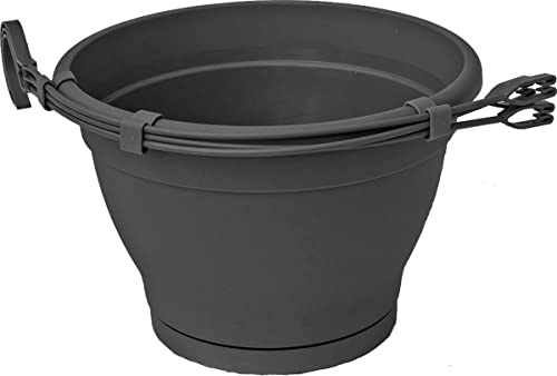 MePla - Ampel mit Untersetzer, Farbe:Anthrazit, Größe:Ø30 cm
