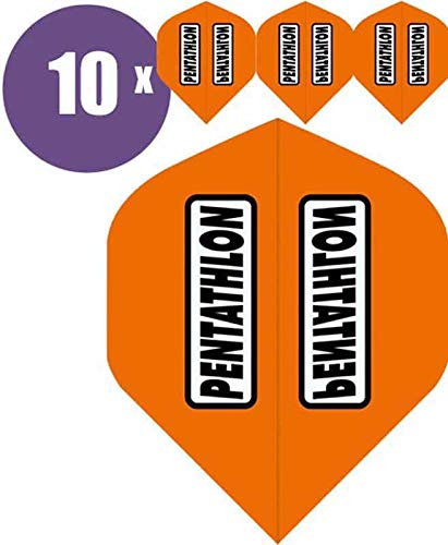 abcdarts Unisex Erwachsene Pentathlon Classic Dart Flights, Orange, Klassische EU