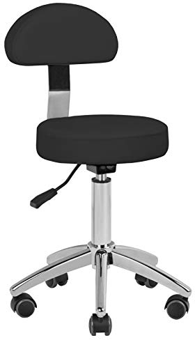 Activeshop Kosmetikhocker am-304 schwarz arbeitshocker höhenverstellbar kosmetik stuhl hocker höhenverstellbar auf rollen