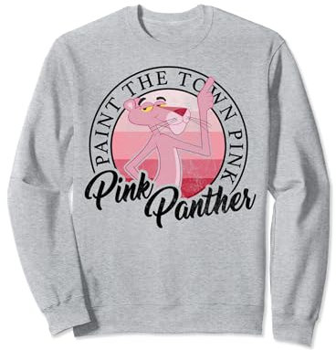 Pink Panther Paint The Town Pink Circle Portrait Sweatshirt