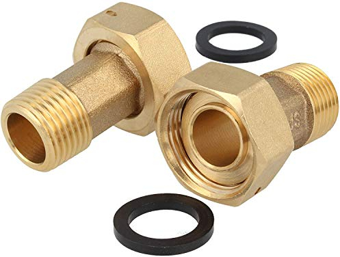 Wasserzähler Verschraubungen 3/4 Zoll Überwurfmutter x 1/2 Zoll Außengewinde (1 Satz = 2 Stück)