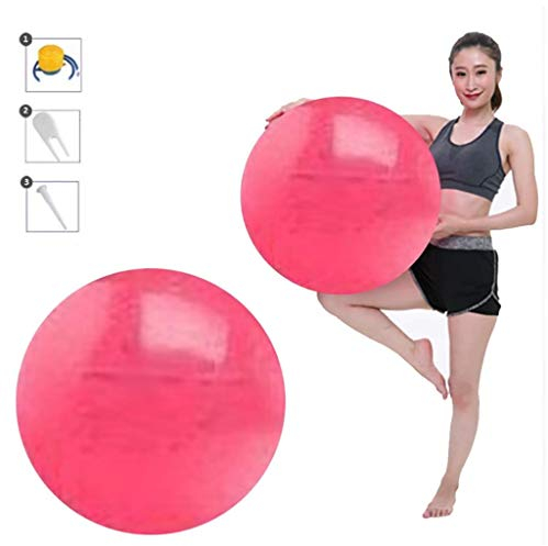 Übung Gymnastikball 100cm PVC-Antistoß for Stabilität Yoga-Kugel Fitness Yoga Geburt Assisted Kugel Geeignet for Home Gym Büro Abnehmen (Pink)