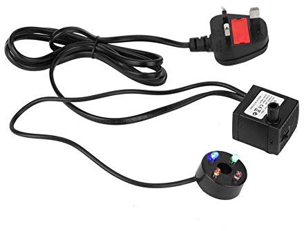 Zerodis Submersible Pump, SM-016 2W Aquarium Multi-Purpose Submersible Pump with 4 Colorful Lights for Aquarium Rockery Fountain Fish Pond Tank(UK Plug 220-240V)