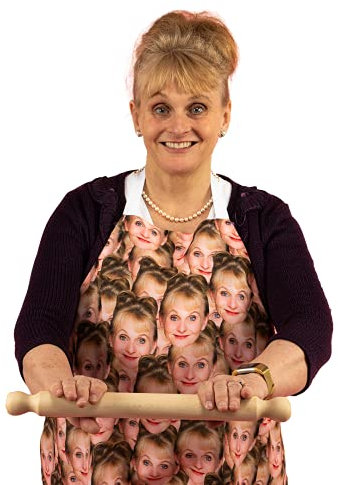 Nifty Gifty Personalised Apron | Custom Featuring Your Face | Create Your Own Baking | Upload A Photo | Cooking | Personalised Baking Gifts