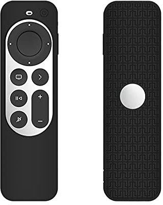 FTRONGRT La Custodia Protettiva è Adatta per Il Telecomando Apple TV 4K 2021, Ultrasottile e Leggero, Anticollisione, per Telecomando Apple TV 4K 2021 Silicone Flessibile Cover.Nero
