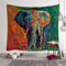 Jioorn Wandteppich Wandbehang Tapisserie Psychedelic Ölgemälde Elefant 200x150cm Wandtuch Tapestry Wandkunst Weiches Mikrofaser Stoff für Schlafzimmer Wohnzimmer Wohnheim Geschenk