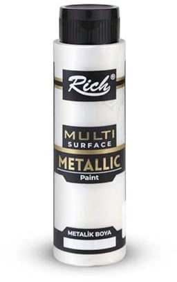 Rich Master Acryl Farbe 500ml - Cremige Acrylfarbe auf Wasserbasis, schnell trocknend, lichtecht, wasserfest, zum Auftragen mit Pinsel auf Leinwand, Papier und Holz (Metallic Perle)