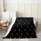 Homewish Pilz FleeceDecke, Ganzjährig Kawaii Pilz FlanellDecke, für Kinder Jungen Mädchen Schwarz Rot botanische ÜberwurfDecke, süße Waldpflanzen Fuzzy Decke, Schlafsofa Couch Dekor 150 x 200