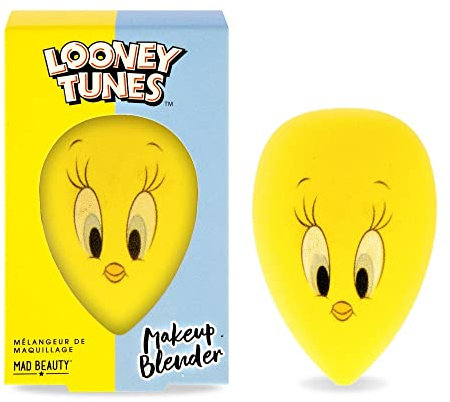 Tweety Make Up Sponge Looney Tunes Beauty Blender | Mad Beauty | Cartoon Yellow Bird Canary - Cute Skincare gift for Women, Girl and Fans