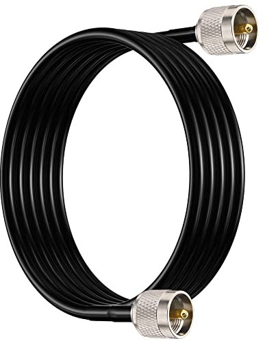 Lonlonty Cavo Prolunga PL259, 16 piedi /5Meters UHF Maschio a Maschio Cavo Coassiale UHF YLD195 a Bassa Perdita per Radio CB Ham SWR Meter Dispositivi LAN Wireless Analizzatore di Antenne