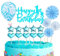 Tortendeko 1 Geburtstag Baby Mädchen Frau,16 Stück Glitzer 1. Geburtstagstorte Topper,Blau Cake Topper Deko 1 Geburtstag,Happy 1st Birthday Kuchendeko Luftballons für 1. Geburtstag Party Kuchen Deko