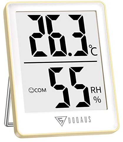 DOQAUS Thermometer Hygrometer Innen Digital Raumthermometer Luftfeuchtigkeitsmesser mit 5s Fast Refresh Temperatur Luftfeuchtigkeit Monitor für Schlafzimmer, Babyzimmer, Keller