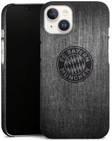 DeinDesign Premium Case kompatibel mit Apple iPhone 14 Smartphone Handyhülle Schutzhülle matt Metallic Look FCB FC Bayern München
