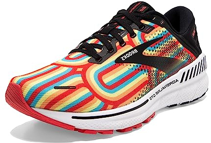Brooks Adrenaline GTS 22 Damen-Laufschuhe, Schwarz/Süß/Limelight, 40,5 EU