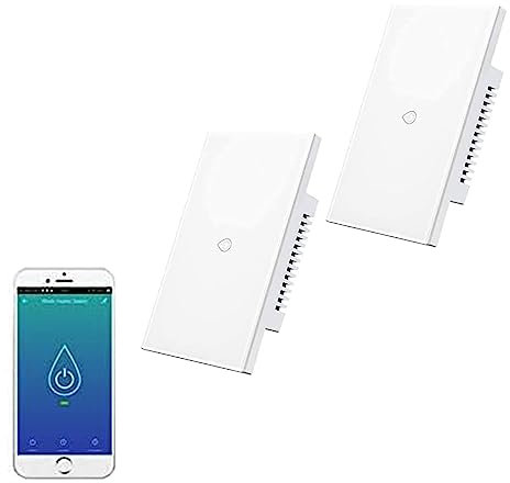 UseeLink Interruttore WiFi Intelligente per Scaldabagno, 20A, Compatibile con Alexa e Google Home, Controllo Vocale e APP, Monitoraggio Energetico, Timer, Retroilluminazione LED