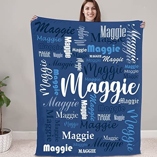 papasgix Personalisierte Decke mit Namen oder Wunschtext extra weiche softe Sofadecke/Wohndecke Kuscheldecke Kinder Personalisiert Geschenke für Geburtstag, Weihnachten