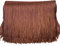 20cm x 5m Fransenborte Fransenbordüre Fransenband Dekoband Tanzfransen Schnittfranse Seide Quaste Fransen-Borten Bänder zum Nähen,DIY Basteln,Kleidung Dessous Kostüme Vorhänge Dekoration,Braun