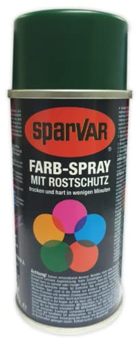 Zaunland SparVar Farbspray moosgrün 150ml RAL 6005 - Lackspray Zaunreparatur - primerer Rostschutz für Metallzäune im Innen- und Außenbereich - Spraydose Farbe - Sprühfarbe