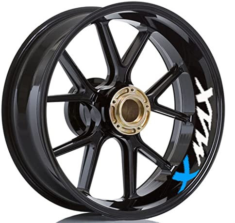 Motorrad Für Yamaha TMAX Xmax NMAX VMAX Tmax Xmax Nmax Vmax Logo Rad Aufkleber Streifen Reflektierende Felge (Color : 8)