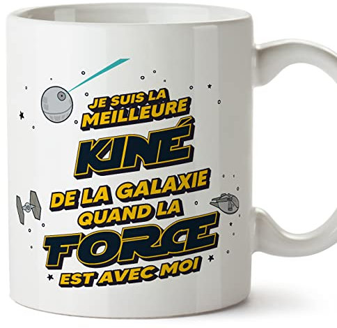 Mugffins Tasses pour KINÉ - En Français - Cadeau original pour KINÉ femme - Meilleur de Galaxie Quand Force Avec Moi - 11 oz / 330 ml