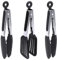 Goalfly Mini Kitchen Tongs, 7 Inch Silicone Tongs with Silicone Tips, 1pc Spatula Tong, 2pcs Basic Food Tongs, Cooking Tongs fo Frying (Set of 3)