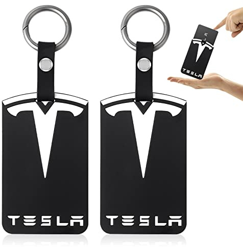 Nizirioo Schlüssel Karten Halter Silikon Schlüsselanhänger 2 Stück Kartenhalter Schlüsselabdeckung mit Schlüssel Bund Schlüsselkartenetui Abzeichenhalter Kartenhülle für Tesla Model 3 Zubehör