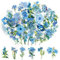 100 Pcs Scrapbook Flower Stickers，Self-Adhesive Floral Style Paper Stickers with 50 Patterns for Scrapbook Letters Wall Journal Album Notebook Card Window Making DIY Water Bottle