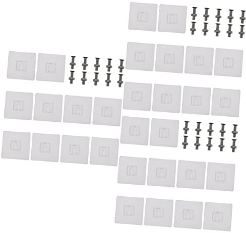 Cabilock 30pcs Heavy Duty Self-Adhesive Hooks Sticker Cover Screw Wall Hanging Nails for Decorative Boards