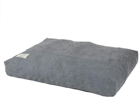 D&D Home, Hundekissen Ellis L, 110 x 80 x 12 cm, Blau, Memory-Schaum, waschbar, mit Rutschfester Unterseite, gewebtes Innen- und Außenkissen