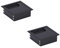 HOOZ 2X Kabeldurchführung Schreibtisch, 80mm Aluminium Kabeldurchlass mit Bürstendichtung, Kabeldurchführung Tisch für Tisch Büro Arbeitsplatten, Kabelkanal für Möbel und Schreibtisch (Quadratisch)