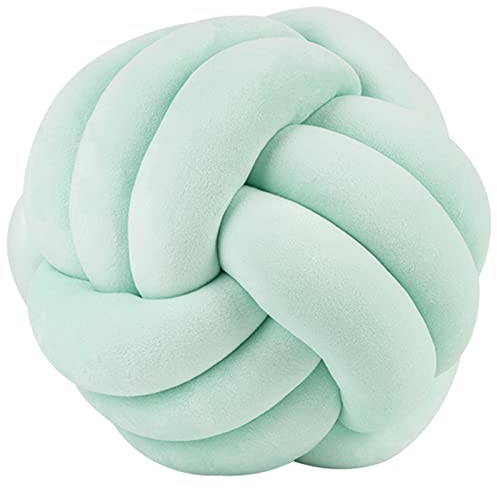 AEHO Knotenkissen Knoten Kissen Geknotetes Kissen Knotenballkissen: Handgefertigtes Nickerchenkissen mit verspieltem Twist Handgemachte Haar Kissen,C,21CM