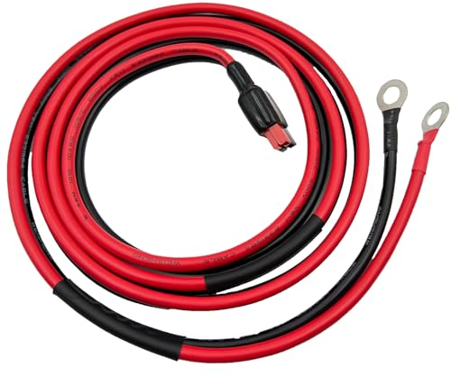 ZkeeShop Solar 45A auf O-Ring Verlängerungskabel 10AWG Solarkabel Kompatibel für Anderson to O Ring für Solar Generator Solar Charge Controller Inverter Battery Charge (1.5M)