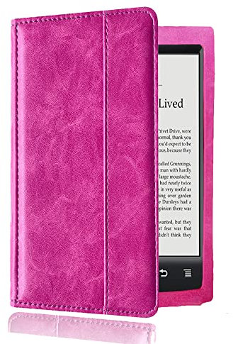 Étui pour liseuse Sony PRS-T2 6 - Étui fin et léger en cuir PU de qualité supérieure avec mise en veille/réveil automatique pour Sony PRS-T2 (Rose)