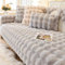 Hovoto Sofa Überzug, Kaninchen Plüsch Sofabezug L Form 1 2 3 4 Sitzer Sofa Überzug Ecksofa, Universelle rutschfeste Sofaschoner, Weiche Dicke Plüschsofa Kissenbezüge, hellgrau, 70 * 70cm