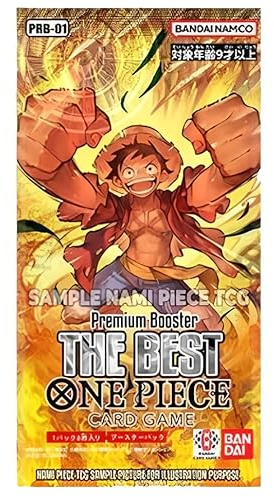 1x One Piece - The Best Premium Booster - PRB01 - JAPANISCH - 1 Booster mit a 6 Karten + Heartforcards® Versandschutz