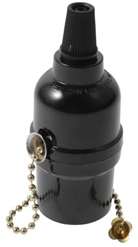 Veemoon 250v Douille De Lampe Avec Chaîne De Tirage Lampe De Plafond Américain Durable Pour Éclairage Intérieur