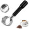 Porte-filtre à expresso sans fond de 51 mm avec tamis à palet, porte-filtre à expresso à 2 oreilles, compatible avec les machines Delonghi, porte-filtre en acier inoxydable et poignée en palissandre