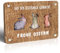 MEJOSER Geldgeschenk Ostern aus Holz Karte 16x11cm Geldgeschenke Verpackung Osterkarte Ostergeschenke Kinder Frauen Mädchen Junge Männer Geldkarte Osterhasen (Braun)