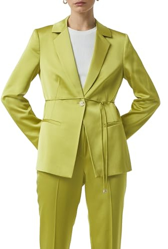 Comma Antaillierter Satin-Blazer mit Bindegürtel