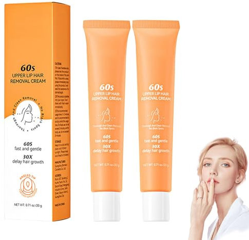 2 Stücke Gesichtshaarentferner Für Frauen, Enthaarungscreme Gesicht, Haarentfernung Gesicht Damen, Schmerzfreie, Wirksame Enthaarungscreme FürGesicht,Körperhaarentfernungscreme Für Oberlippe