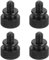 sourcing map 4Pcs M5x0.8mm Aluminum Thumb Screws, 12x16mm(ODxH) Computer Case Thumb Screws for PC Side Panel Motherboard Mounting Screw, Black