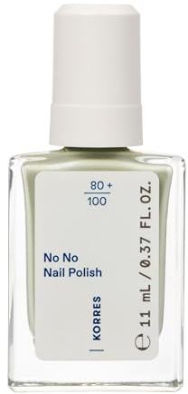 KORRES No No Nail Polish 82 Mint Green – veganer 10-Free Nagellack mit Gel-Effekt, hoher Deckkraft & brillantem Glanz, splitterfest, 11 ml – natürlich gepflegte Nägel ohne Schadstoffe